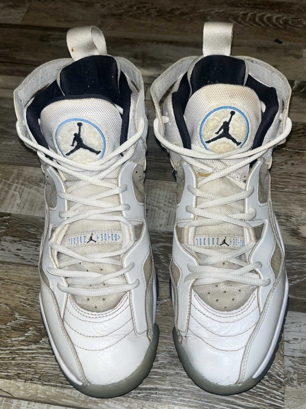 Jordan Two Trey White/Baby Blue High-Top Basketball Sneakers
